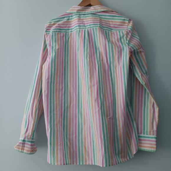 Talbots Pastel Striped Button-Up Shirt M - Picture 3 of 6